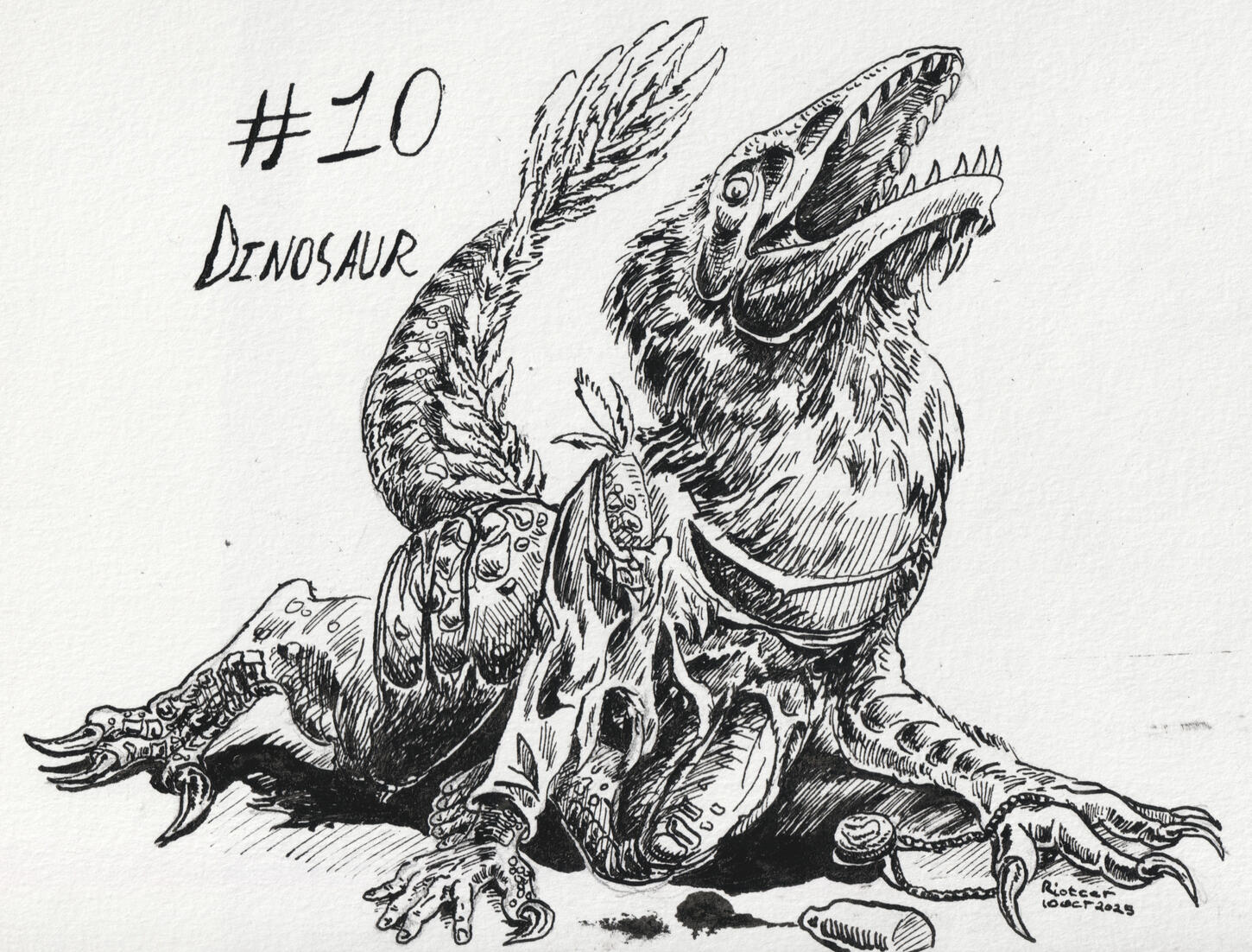 "Weretober Day 10: Dinosaur"